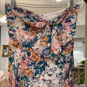 Strapless Floral Maxi Dress